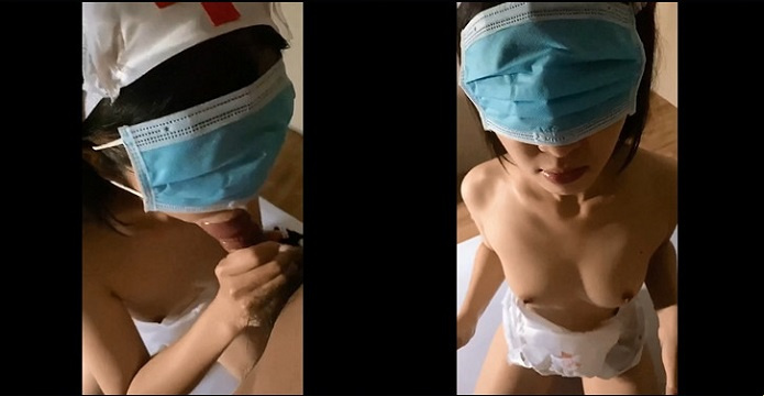 Perawat wanita melawan epidemi dengan pasien secara lisan